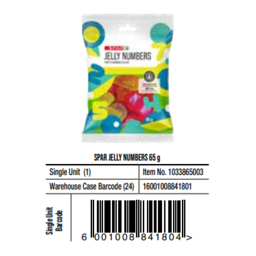 SPAR JELLY NUMBERS 65Gx24 (RF)